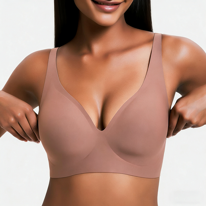 🎅Christmas Sale Day! LBMLBM Wireless Womens Comfortable Wireless Bras Push Up Bralettes Seamless Tshirts Bras Deep V🎄
