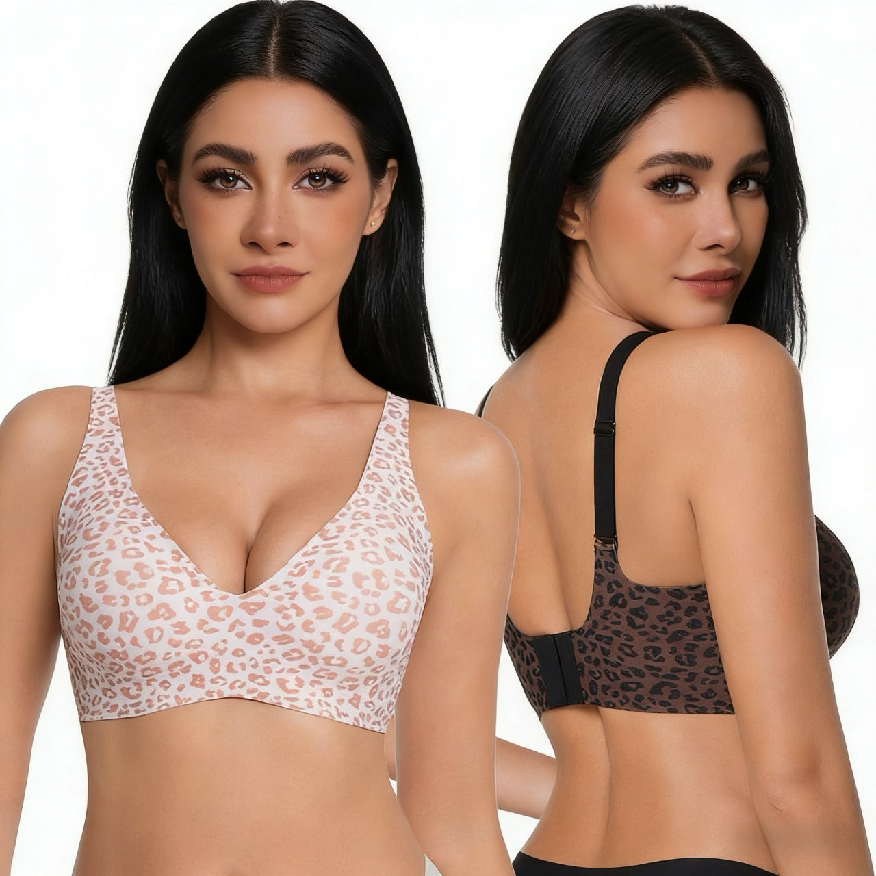 🎅Christmas Sale Day! LBMLBM Wireless Womens Comfortable Wireless Bras Push Up Bralettes Seamless Tshirts Bras Deep V🎄