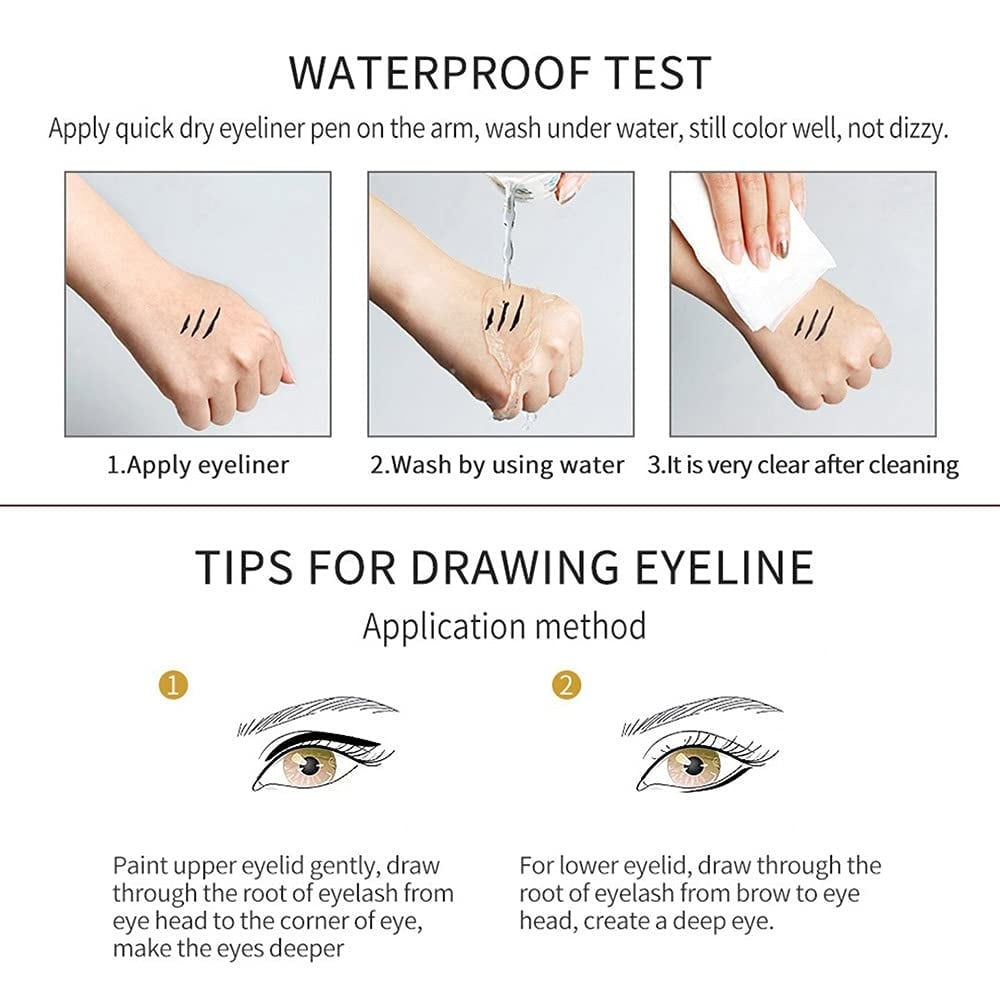 LBMLBM™ Eyeliner Pencil Waterproof Colored Paste Liners with Metallic & Shimmer Finishes Smudge-Proof