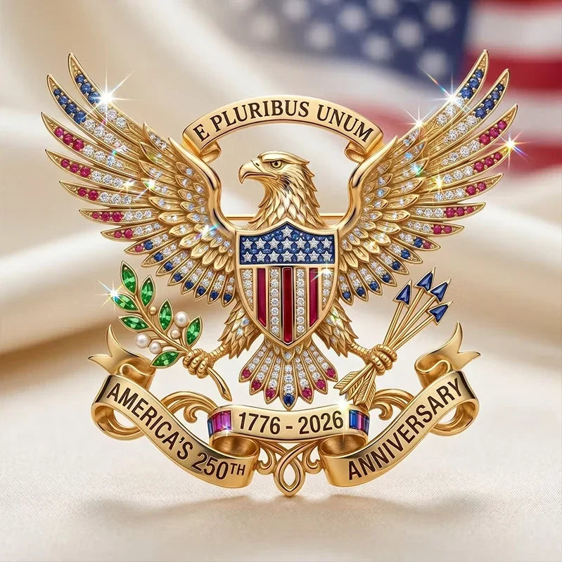 LBMLBM™US 250th Anniversary Brooch Pin-Celebrate 250 Years of American Freedom
