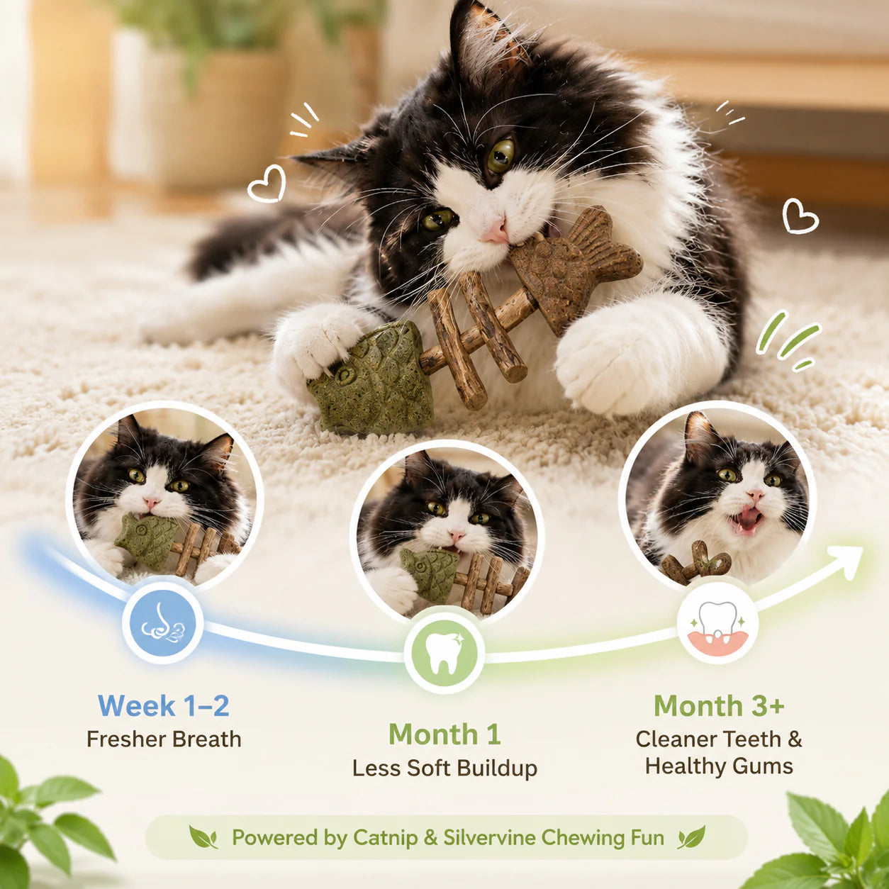 LBMLBM™ Catnip & Silvervine Chew - The Natural Chew Toy Cats Can't Resist
