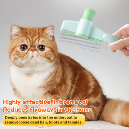 🔥LBMLBM™Self-cleaning Pet Flea Comb Grooming Brush-reduces shedding mess