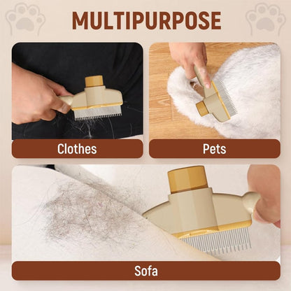 🔥LBMLBM™Self-cleaning Pet Flea Comb Grooming Brush-reduces shedding mess