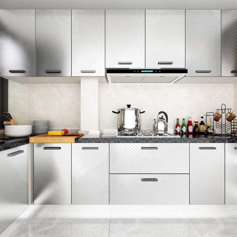 🔥Aluminum Foil Wallpaper - Turn Your Greasy Kitchen Into a Clean, Modern Space in Minutes