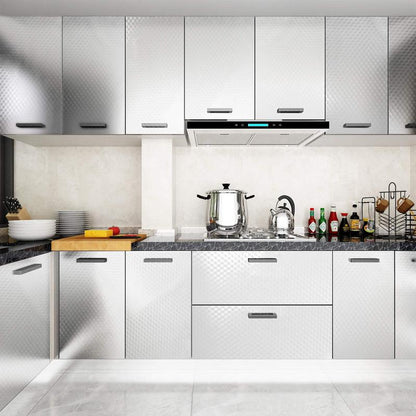 🔥Aluminum Foil Wallpaper - Turn Your Greasy Kitchen Into a Clean, Modern Space in Minutes