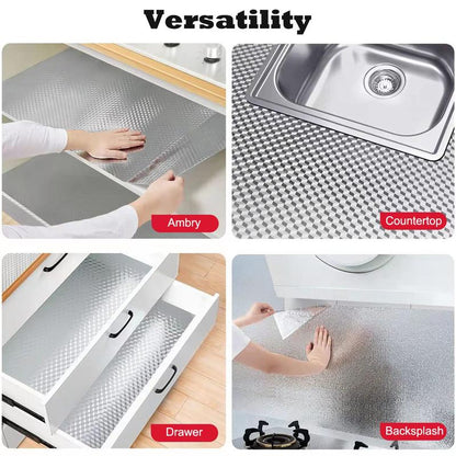 🔥Aluminum Foil Wallpaper - Turn Your Greasy Kitchen Into a Clean, Modern Space in Minutes