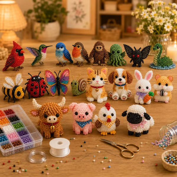 ✨LBMLBM™Creative Beaded Mini World 3D DIY Kit Collection-Build Your Own Tiny Beaded World