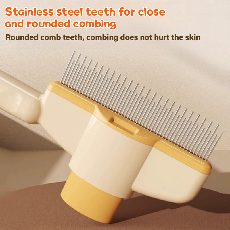 🔥LBMLBM™Self-cleaning Pet Flea Comb Grooming Brush-reduces shedding mess