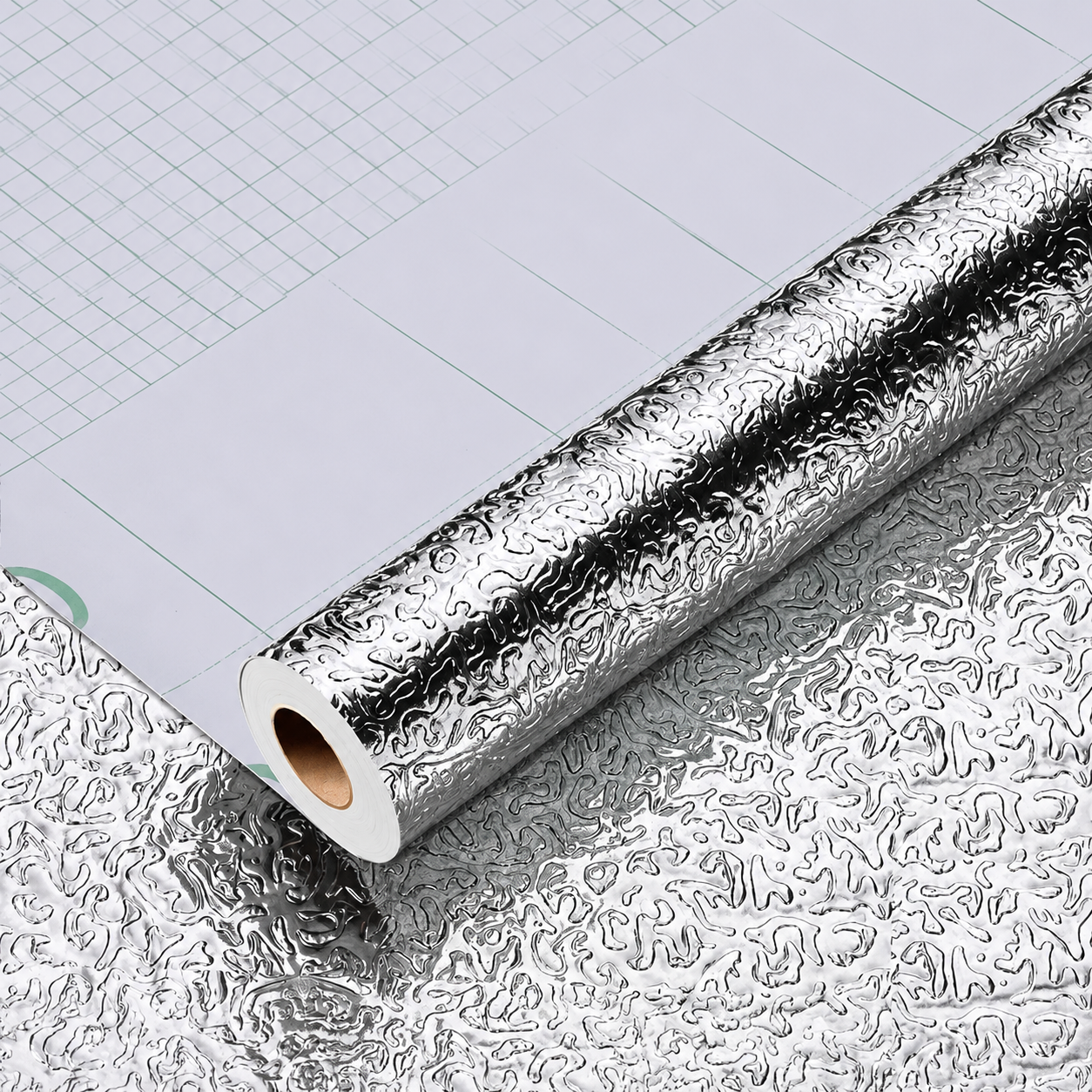 🔥Aluminum Foil Wallpaper - Turn Your Greasy Kitchen Into a Clean, Modern Space in Minutes